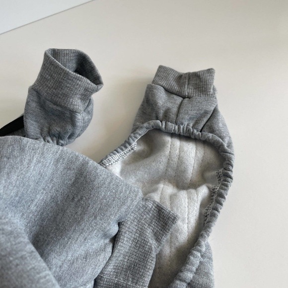 Meowwow Cat Dog Track Suit Outfit Gray Hooded Sweatshirt Hoodie Large One Piece - Picture 6 of 12